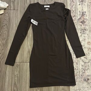 Aritzia Black Bodycon Long Sleeve Dress